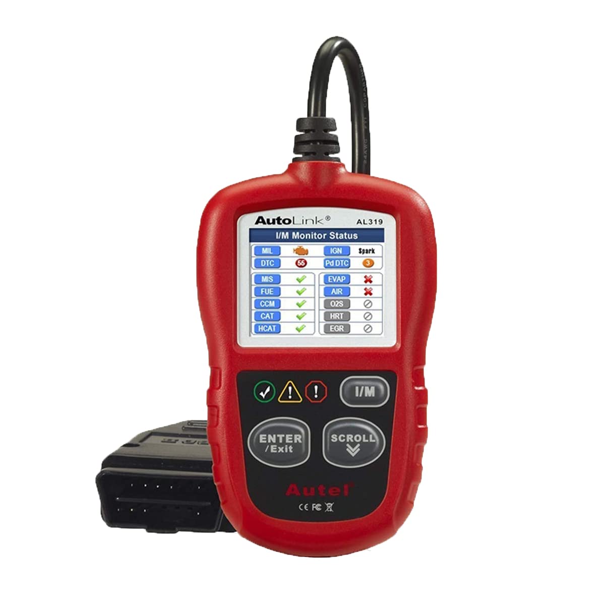 Autel Autolink AL319 OBD2 Scanner Code Reader Erase Codes Check State Emission Monitor Status OBD-II Smart and Powerful Car Diagnostic Tool