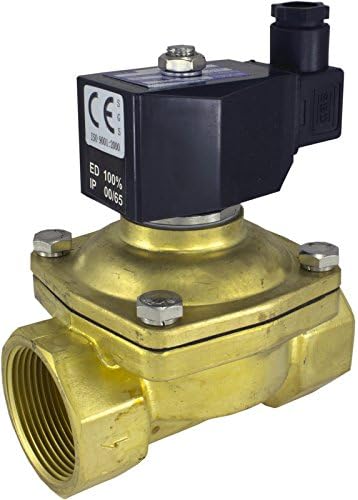 24v AC 40mm 1-1/2" NPT Normally Open Brass NBR 2-Way Solenoid Valve