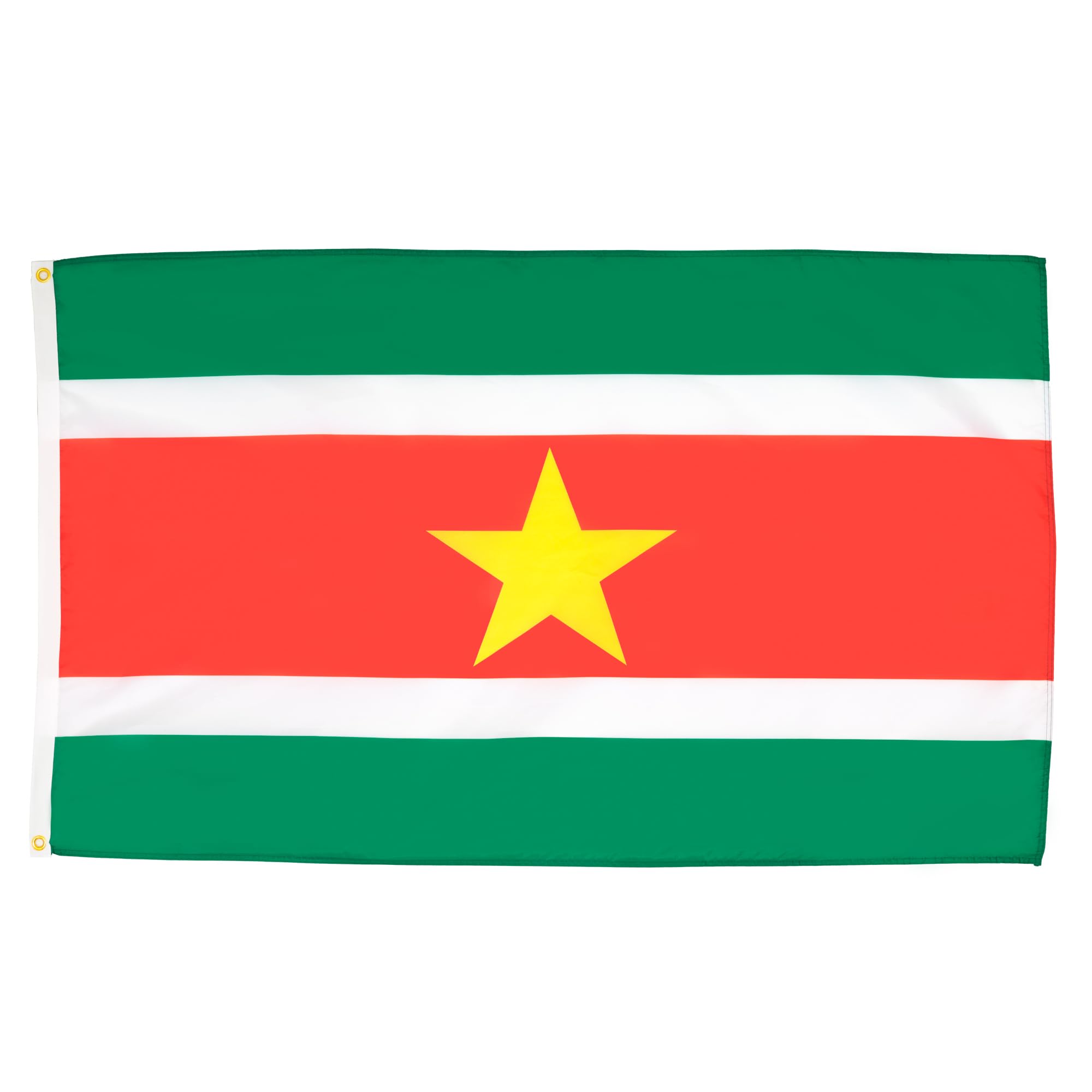 AZ FLAG - Suriname Flag - 2x3 Ft - 100D Polyester Surinamese Banner with Two Metal Grommets - Fade Resistant - Vivid Colors - 2' x 3' Feet - 90x60 Cm — image 1