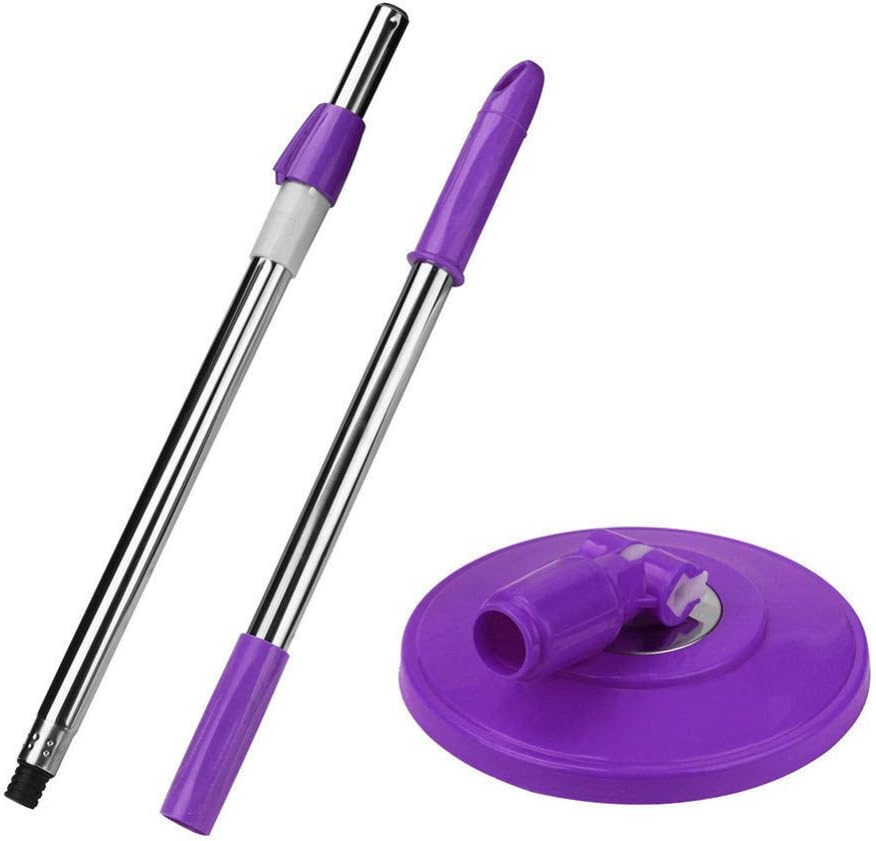 Purple Spin Mop Pole Handle Replacement for Floor Mop 360 No Foot Pedal Version Home Floor Cleaning Scraper for Home Office