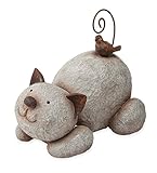 Wind & Weather Cat with Bird Sculpture 9.75''L x 7.5''W x 10.25''H