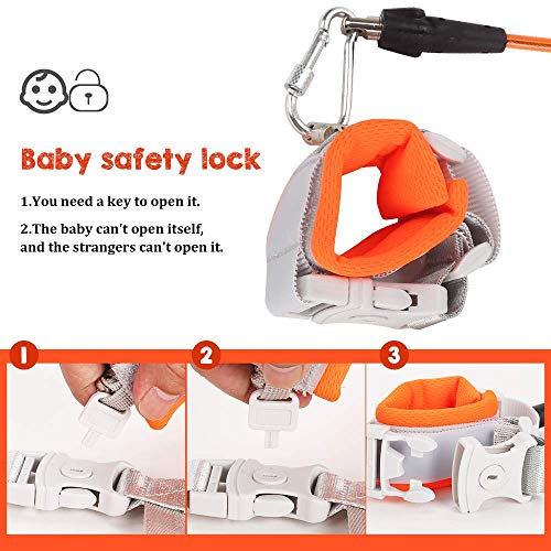 OFUN Toddler Walking Harness Leash, Anti Lost Wrist Link for Toddler, Baby Safety Harness for Walking,【2 in 1 Upgraded】Safety Leashes 2.5M - Thumbnail 3