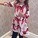 Sagton Kids Baby Girls Red Santa Claus Xmas Long Sleeve Swing Party Dress