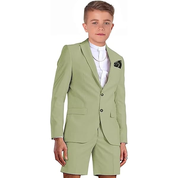 Traje De Piezas Para Niu00f1os, Chaqueta De Solapa Con Muesca