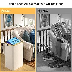 Homykic Laundry Hamper with Lid, 100L Tall Laundry