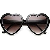 zeroUV Oversized Heart Shaped Sunglasses UV400 Cute Trendy Love Fashion Eyewear for Women 52mm