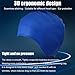 Swimming Cap Silicone Organic-Anti-Allergy -Aigh Elasticity -Durable,Does Not Pull Hair, Suitable for Long Short Hair Lady, Men And Children(Blue)
