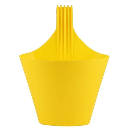 MorningVale Plastic Hook Hanging Pot, Multicolor 29 x 12 x 22 cm, 5 Pieces