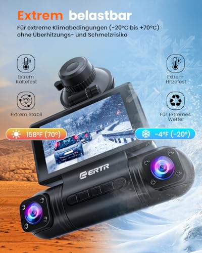 360° Dashcam Car, 4-Channel Wireless 2K Dashcam, 2K+1080P*3 Resolution, Built-in Wi-Fi & App, G-Sensor, 8 IR Night Vision LEDs, Includes 64GB SD Card