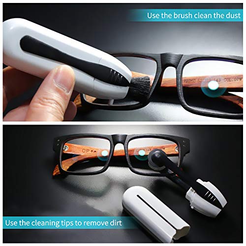 Bestidy Eyeglass Cleaners Set Lens Cleaner for Eyeglasses and Sunglasses Glasses Cleaner for All Types of Eye Wear (Blue)