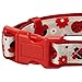 Blueberry Pet 9 Patterns Soft & Comfy The Glam Life of Ladybug with Flower Padded Dog Collar, Small, Neck 12