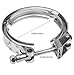 3 Inch Universal Stainless Steel V-Band Turbo Downpipe Quick Release Clamp Male Female Flange Kit