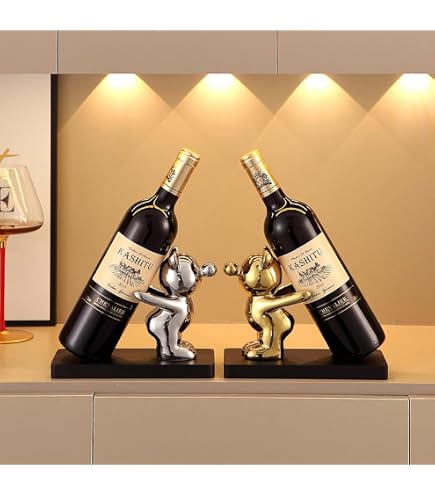 ICE ARMOR Weinhälter Mit Bären-Motiv - Dekorative Statue Für Weinflaschen, Tischdekoration & Geschenk