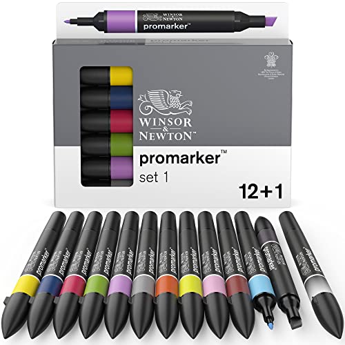 Winsor & Newton ProMarker Set, 12 Count, Essential