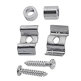 Greenten Guitar String Tree Guide Retainer Body Custom, 2 Sets (Chrome)