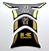 RZ Moto Kawasaki Ninja Kanji Piano Black + matt Gold Motorcycle Tank Protector pad Decal Sticker