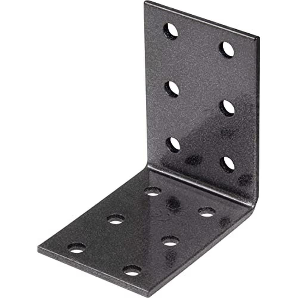 GAH-Alberts 301804 DURAVIS Perforated Plate Angle, Black Diamond, 60 x 60 x 40 mm