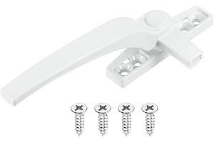 uxcell 1Pcs Casement Window Locking Handle, Zinc Alloy Locking Handle Grasp Grip Left Hand for Window, White