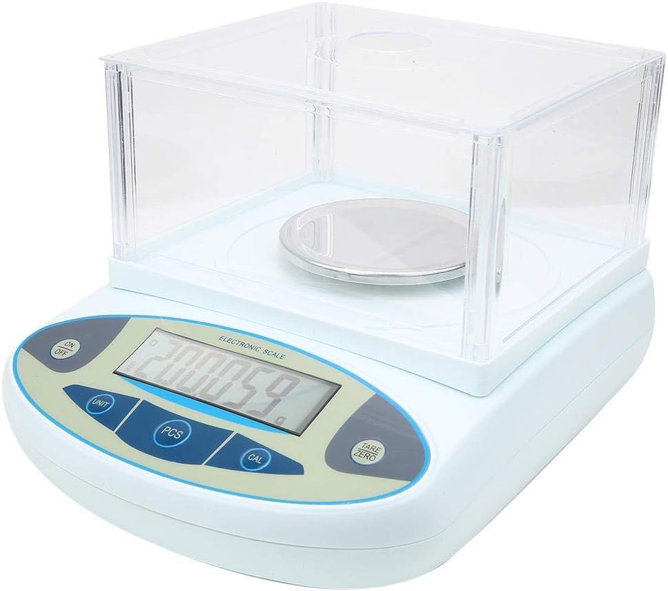 200g x0.001g Lab Analytical Balance Scale, 1mg High Precision Scientific Scale Laboratory Instrument with 100g Calibration Weight, Suit for School Lab(US Plug)