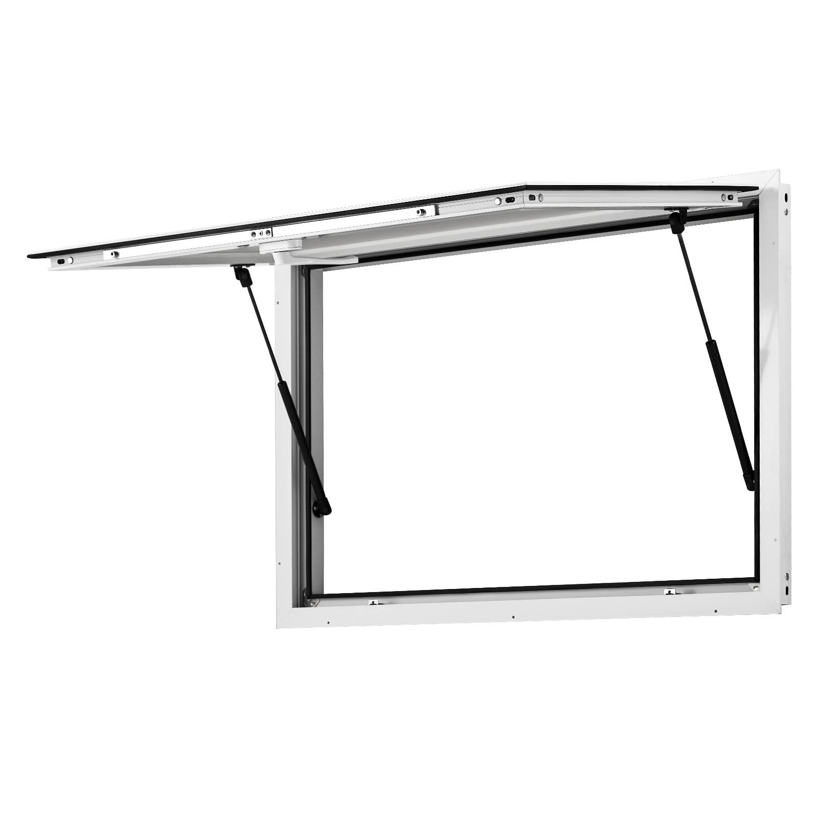 Photo 1 of ***GLASS NOT INCLUDED*** YardYonder 60" W x 36" H Concession Window with Awning Door & Drag Hook, 85° Adjustable Serving Window for Food Trucks and Concession Trailers