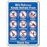 Swimming Pool Rules - No Running, Pushing, Diving Sign - 10