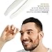 Tweezers Eyebrow Hair Removal Tool by DERMATOOL - Precision Pointed and Slant Tweezer Set with Scissors in Stainless Steel, FREE Leather Case