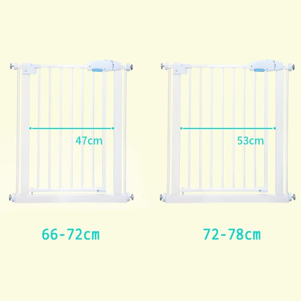 Qianda Barriere Securite Porte Escalier Bebe Mur Fixe Extension Metal Des Gamins Barriere Protecteur Souvre Des Deux Cotes Toute Largeur 55 4cm Color White Size 55 60cm Barrieres D Escaliers Et De Portes