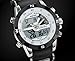 WEIDE Men's Digital Electronic Waterproof LED Sport Watch Casual Quartz Military Multifunction 12H/24H Time Back Light with Simple Design Alarm Stopwatch Calendar Month Date Day Week - Black
