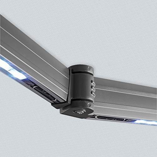 Nemaxx Kassettenmarkise elektrisch Vollkassettenmarkise mit LED, Markise weiß, Kassette anthrazit, Funk Fernbedienung… – Bild 5