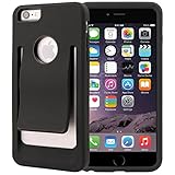iPhone 6 Plus Case, iPhone 6s Plus Case, CellJoy [SLiM CLiP] Hybrid Case [Built in Belt Clip] [TPU] (Black) Protective Cover Skin