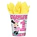 Another Dream Disney Minnie Mouse Fun to Be One Birthday Party Pack for 16 with Plates, Napkins, Cups, Tablecover, and Candles