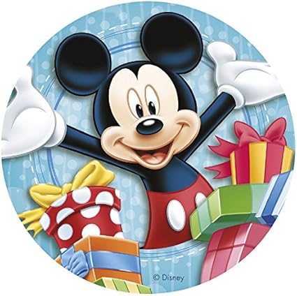 Decoration De Gateau Mickey Mouse Rond Comestible En Sucre Cm Produit Sous Licence Dekora Amazon Fr Cuisine Maison