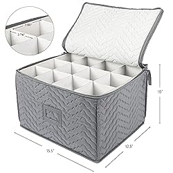 LotFancy Stemware Storage Container - Deluxe