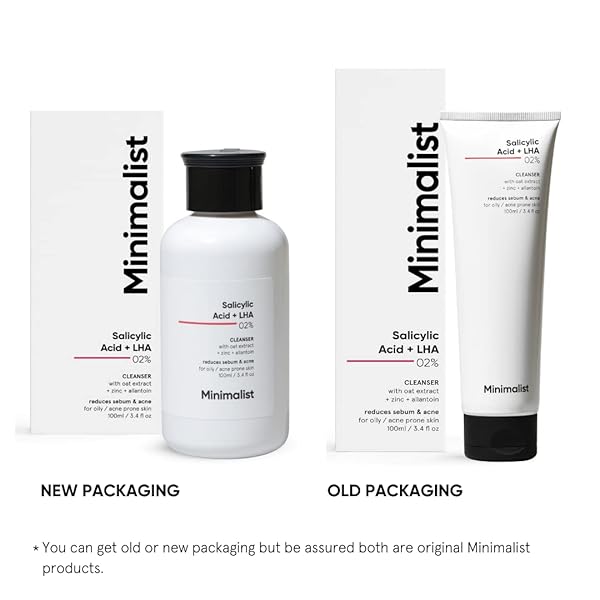 MINIMALIST 2% SALICYLIC ACID FACE WASH FOR OILY, ACNE PRONE SKIN | ANTI ACNE FACE WASH WITH LHA & ZINC | SULPHATE FREE GENTLE BHA LIQUID EXFOLIANT | FOR WOMEN & MEN | 3.4 FL OZ / 100 ML