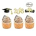 Class of 2018 Cupcake Toppers,UoUo Graduation Party Decoration Food Picks Cake Picks Diploma, 2018, Grad Cap Set 48 Pack