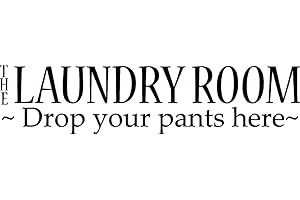 Decalgeek The Laundry Room Drop Your Pants Here Vinyl Wall Art Decal
