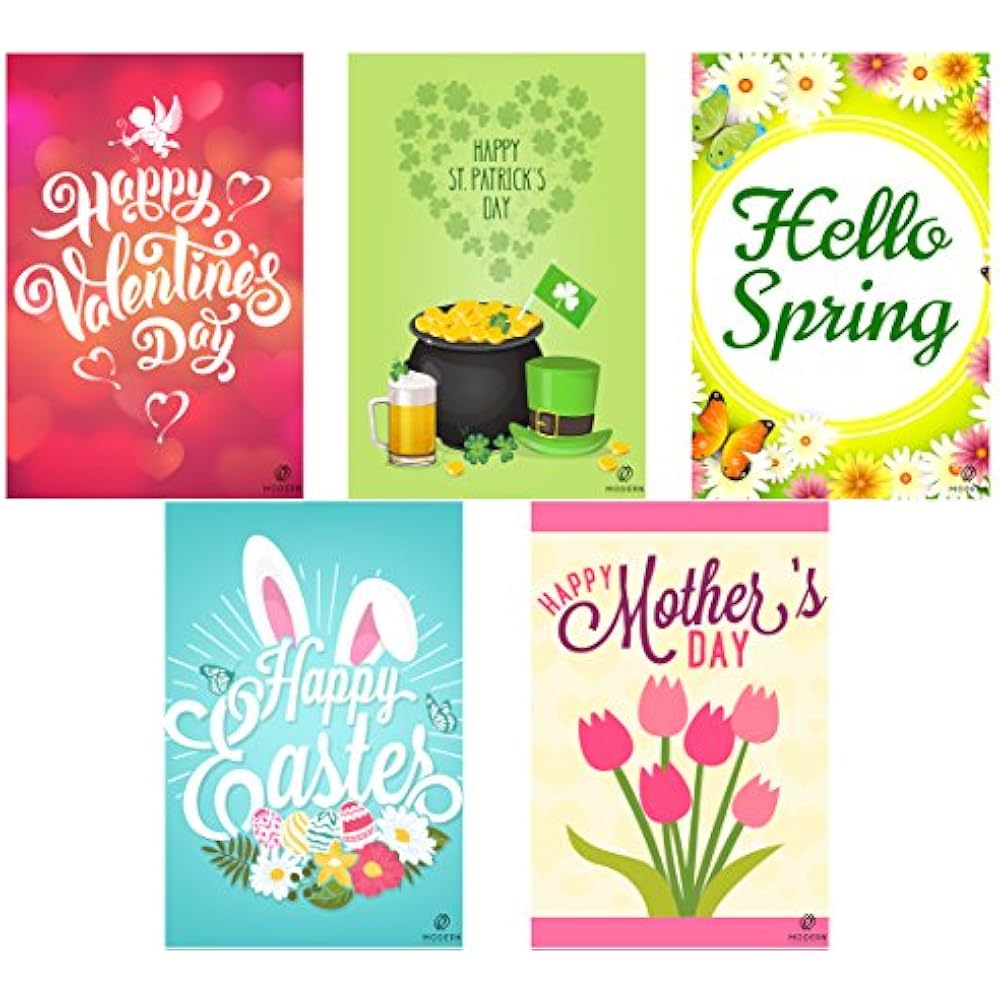 Seasonal Garden Flag Set Of 10 For Outdoors Premium Pack Assortment