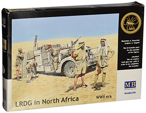 Master Box WWII Long Range Desert Group (LRDG)(5) Figure Model Building Kits (1:35 Scale)