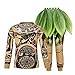 AmzBarley Ocean Adventure Costume for Boys Halloween Cosplay Role Play Kids Long Sleeve Loose Fit 2-Pieces Outfit Set with Leaf Skirt Size 6 5-6Years