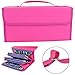 80 Slot Maker Pen Case Lipstick Case - Pistha Maker Case Holder Organization with Carrying Handle and Baldric for Primascolor Marker and Copic Marker, Liquid Highlighter, Or Other Type Maker