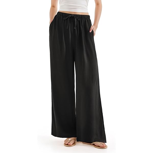 パンツ Asymmetrical waist wide straight slacks Trousers Pants for Women Asymmetrical Patchwork Design Solid