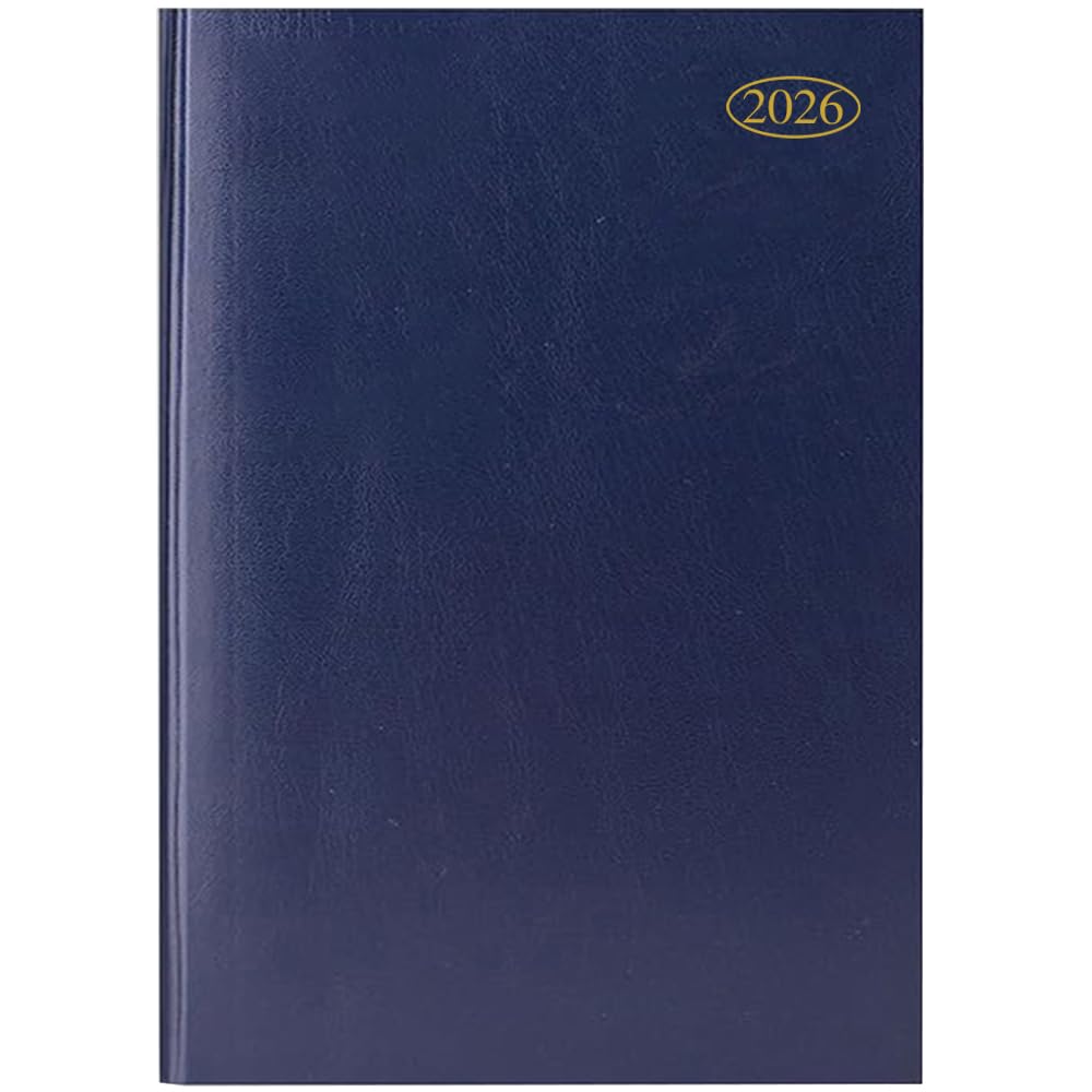 2026 A5 Week to View Blue Commercial Diary Weekly Monthly Yearly Calendar Diary for Office Desk Work Study Business Trips Planning Sold by VR Angel