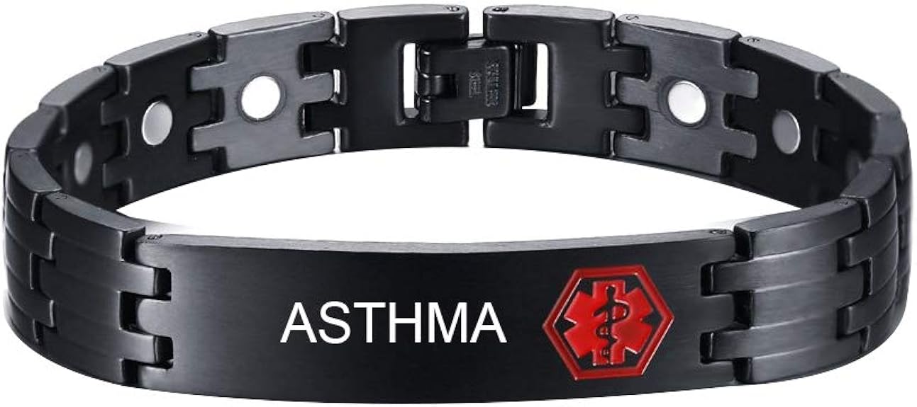 FreeEngraving Stainless Steel Medical Alert ID Bracelet with