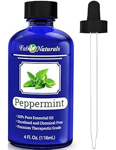 Peppermint Essential Oil 4 Oz by Fab Naturals, 100%...