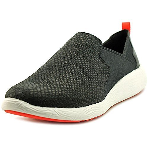 Clarks Women's Cowley Aqua Slip-on Sneaker,Black Snake Leather,US 7 M