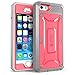 SUPCASE Unicorn Beetle PRO Series Bumper Resistant Rugged Hybrid Protective Cover with Built-in Screen Protector and Belt Clip Holster for iPhone 5/5s - Pink/Gray