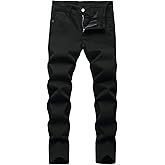 Boy's Stretch Comfy Ripped Jeans Skinny Stylish Distressed Washed Denim Jeans Pants