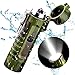 Waterproof Lighter, Outdoor Windproof Lighter Flashlight, USB Rechargeable Dual Arc Lighter, Flameless and No Butane Electronic Plasma Lighter for Camping Hiking (Camouflage)