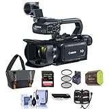 Canon XA11 Compact Professional Camcorder with HDMI, 20x HD Optical Zoom, Bundle with Video Bag, 32GB SDHC U3 Card, Spare Battery, 58mm Filter Kit, Cleaning Kit, Memory Wallet, Card Reader