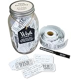 Top Shelf 50th Birthday Wish Jar ; Unique and Thoughtful Gift Ideas for Friends and Family ; Memorable Gift for Mom, Dad, Grandma, and Grandpa ; Kit Comes with 100 Tickets and Decorative Lid